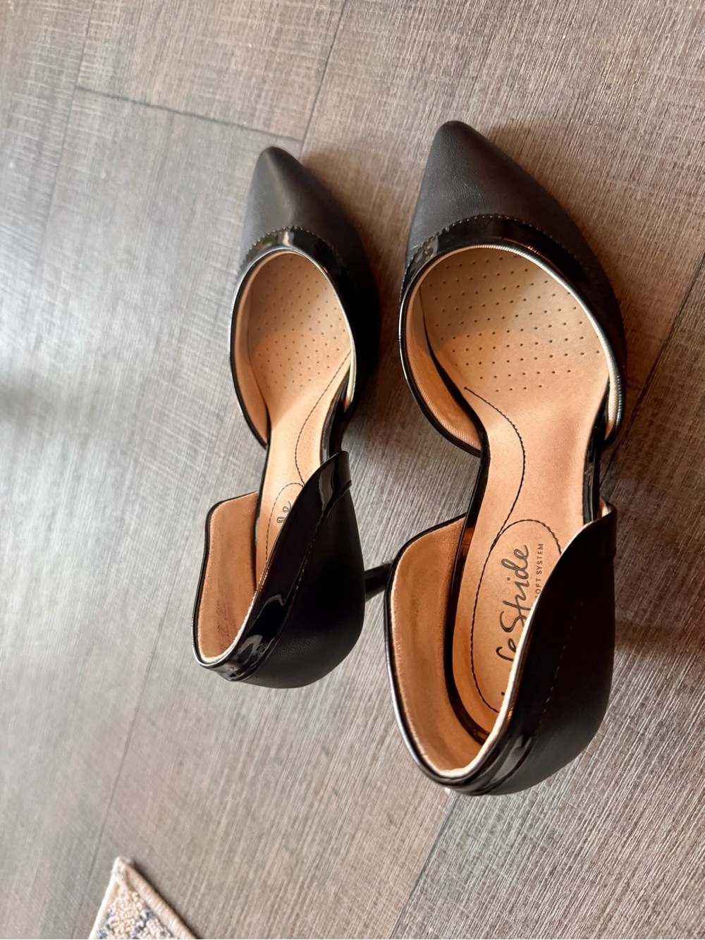 Black Pointed Life Stride Kitten Heels